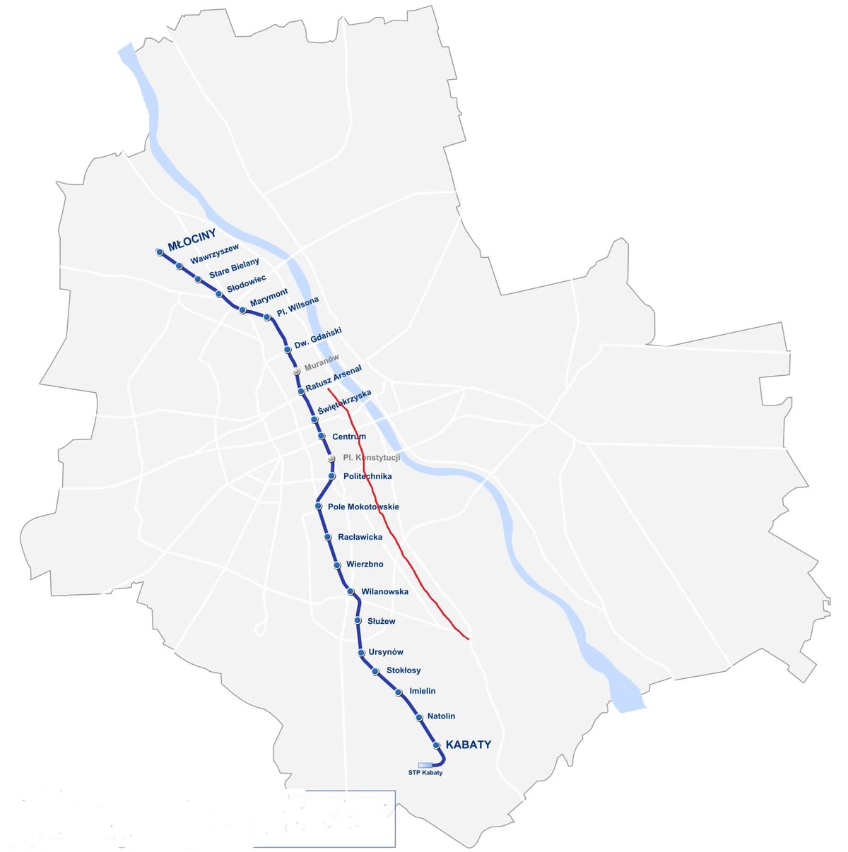 Карта Варшави королівський маршрут 