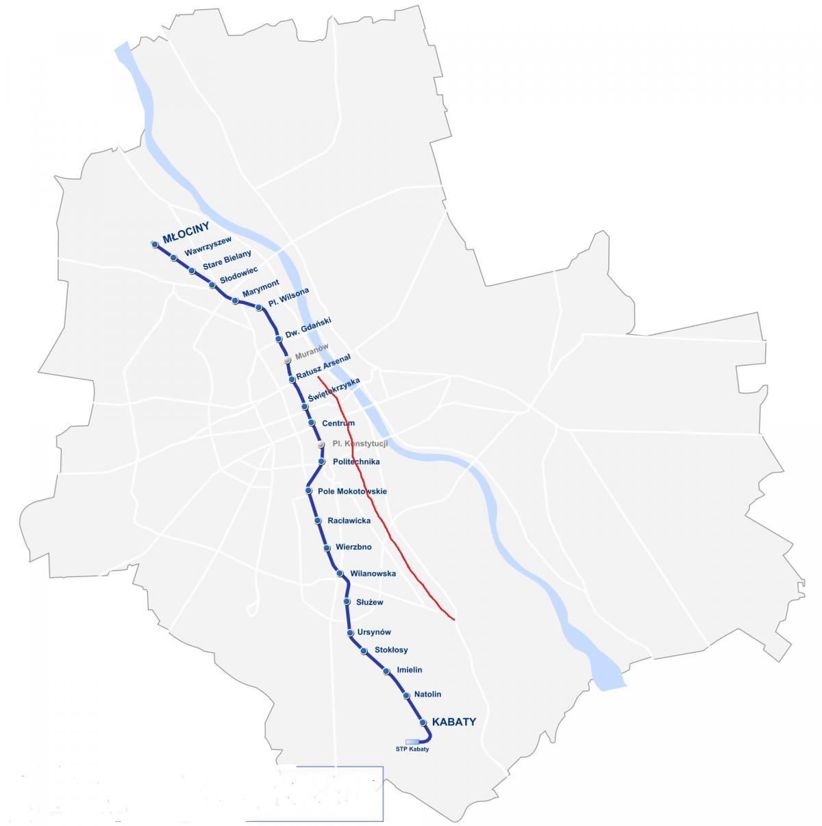 Карта Варшави королівський маршрут 
