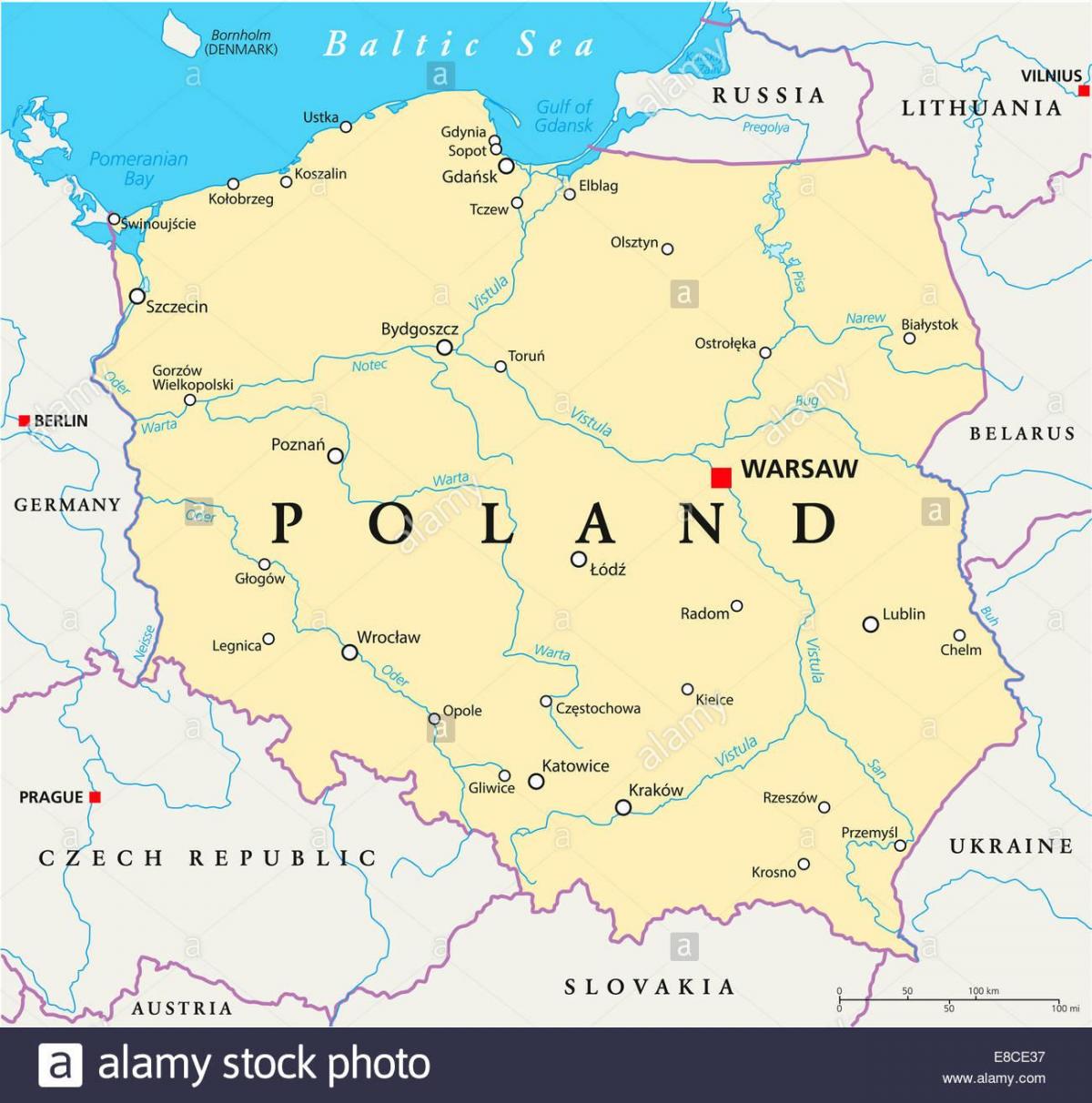 Варшава розташування на карті світу