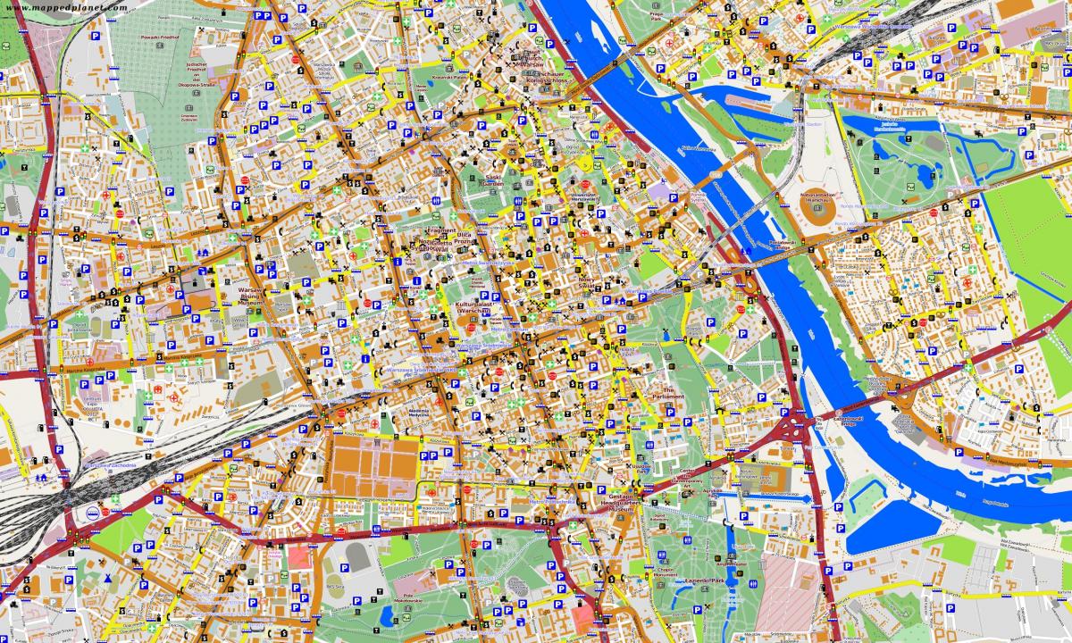 Карта Варшави оффлайн 