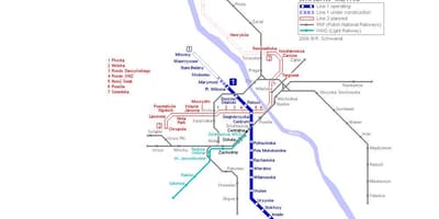 Варшавське метро карта