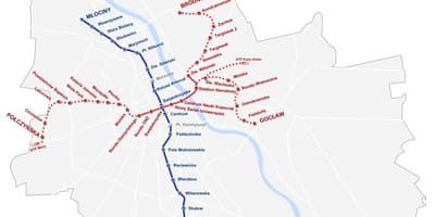 Карта метро Варшави