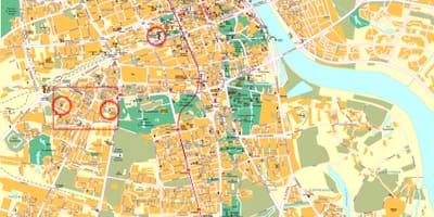 Карта вулиць Варшави і центру міста 