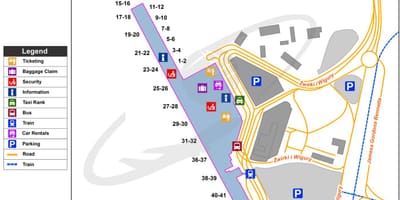 Аеропорт Фредерік Шопен карті