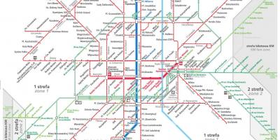 Варшава транспортну карту