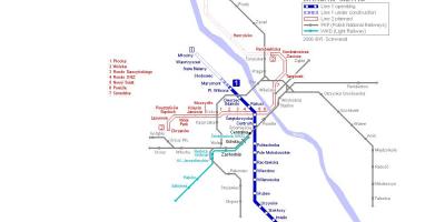 Варшавське метро карта