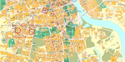 Карта вулиць Варшави і центру міста 