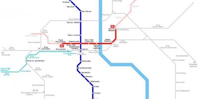 Карта метро у Варшаві Польща
